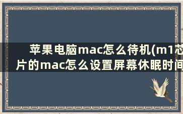 苹果电脑mac怎么待机(m1芯片的mac怎么设置屏幕休眠时间)