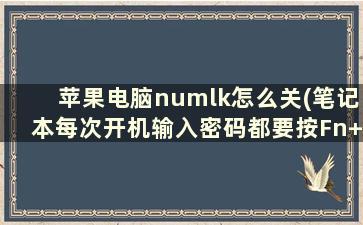 苹果电脑numlk怎么关(笔记本每次开机输入密码都要按Fn+Numlk切换键怎样解决)