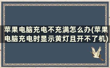 苹果电脑充电不充满怎么办(苹果电脑充电时显示黄灯且开不了机)