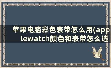 苹果电脑彩色表带怎么用(applewatch颜色和表带怎么选)