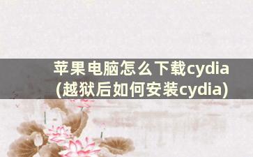 苹果电脑怎么下载cydia(越狱后如何安装cydia)