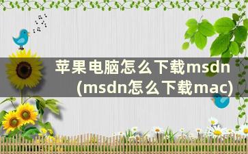 苹果电脑怎么下载msdn(msdn怎么下载mac)