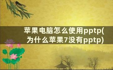 苹果电脑怎么使用pptp(为什么苹果7没有pptp)