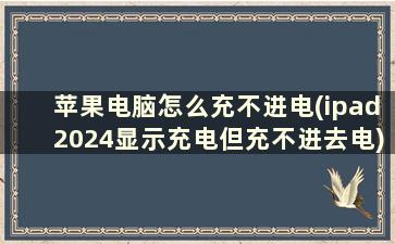 苹果电脑怎么充不进电(ipad2024显示充电但充不进去电)