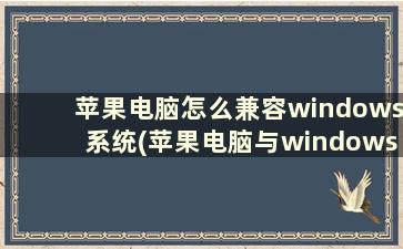 苹果电脑怎么兼容windows系统(苹果电脑与windows软件能兼容吗)