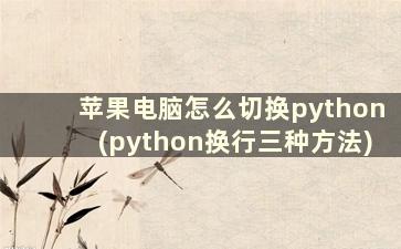 苹果电脑怎么切换python(python换行三种方法)