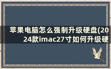 苹果电脑怎么强制升级硬盘(2024款imac27寸如何升级硬盘)