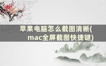 苹果电脑怎么截图清晰(mac全屏截图快捷键)