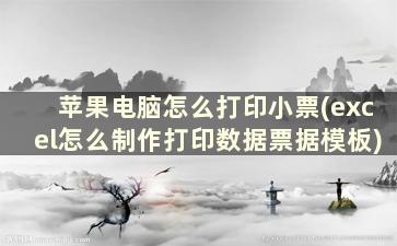 苹果电脑怎么打印小票(excel怎么制作打印数据票据模板)