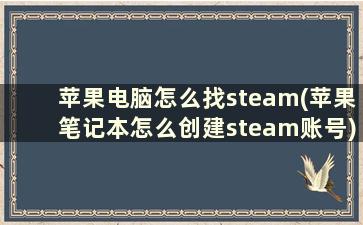 苹果电脑怎么找steam(苹果笔记本怎么创建steam账号)