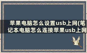 苹果电脑怎么设置usb上网(笔记本电脑怎么连接苹果usb上网)