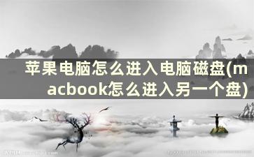 苹果电脑怎么进入电脑磁盘(macbook怎么进入另一个盘)