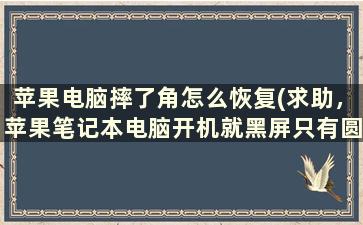 苹果电脑摔了角怎么恢复(求助，苹果笔记本电脑开机就黑屏只有圆圈转，三天了)