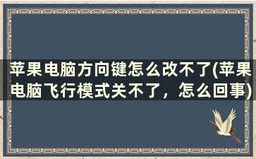 苹果电脑方向键怎么改不了(苹果电脑飞行模式关不了，怎么回事)