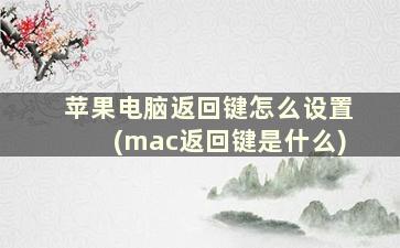 苹果电脑返回键怎么设置(mac返回键是什么)