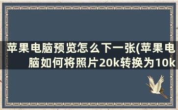 苹果电脑预览怎么下一张(苹果电脑如何将照片20k转换为10k)