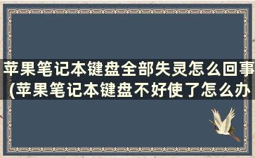 苹果笔记本键盘全部失灵怎么回事(苹果笔记本键盘不好使了怎么办)