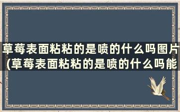 草莓表面粘粘的是喷的什么吗图片(草莓表面粘粘的是喷的什么吗能吃吗)