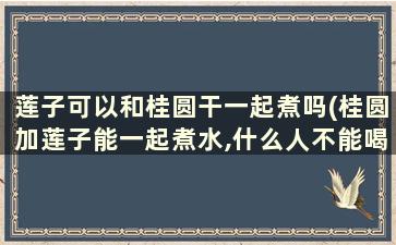 莲子可以和桂圆干一起煮吗(桂圆加莲子能一起煮水,什么人不能喝)