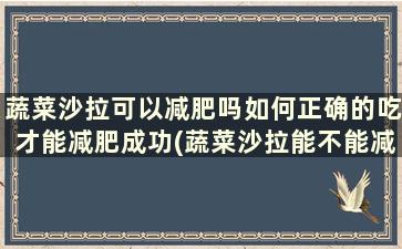 蔬菜沙拉可以减肥吗如何正确的吃才能减肥成功(蔬菜沙拉能不能减肥)