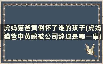 虎妈猫爸黄俐怀了谁的孩子(虎妈猫爸中黄鹂被公司辞退是哪一集)