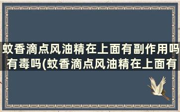 蚊香滴点风油精在上面有副作用吗有毒吗(蚊香滴点风油精在上面有副作用吗怎么办)