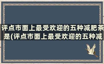 评点市面上最受欢迎的五种减肥茶是(评点市面上最受欢迎的五种减肥茶有哪些)