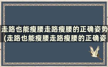 走路也能瘦腰走路瘦腰的正确姿势(走路也能瘦腰走路瘦腰的正确姿势)