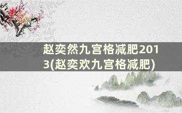 赵奕然九宫格减肥2013(赵奕欢九宫格减肥)