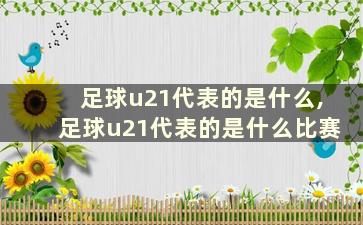 足球u21代表的是什么,足球u21代表的是什么比赛