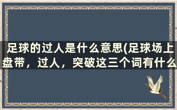 足球的过人是什么意思(足球场上盘带，过人，突破这三个词有什么区别)