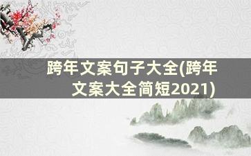 跨年文案句子大全(跨年文案大全简短2021)