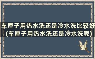 车厘子用热水洗还是冷水洗比较好(车厘子用热水洗还是冷水洗呢)