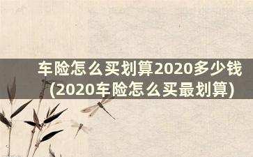 车险怎么买划算2020多少钱(2020车险怎么买最划算)