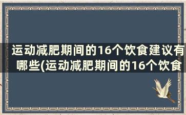 运动减肥期间的16个饮食建议有哪些(运动减肥期间的16个饮食建议怎么写)