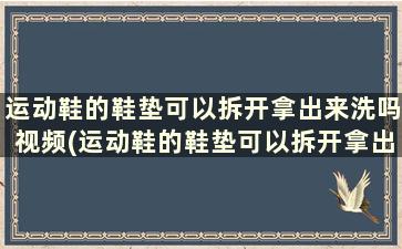 运动鞋的鞋垫可以拆开拿出来洗吗视频(运动鞋的鞋垫可以拆开拿出来洗吗图片)