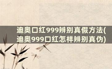 迪奥口红999辨别真假方法(迪奥999口红怎样辨别真伪)