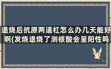 退烧后抗原两道杠怎么办几天能好啊(发烧退烧了测核酸会呈阳性吗)