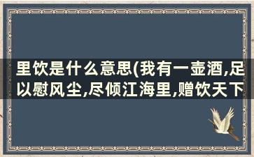 里饮是什么意思(我有一壶酒,足以慰风尘,尽倾江海里,赠饮天下人是什么意思)