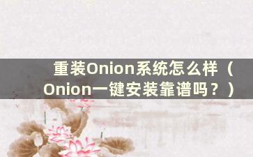 重装Onion系统怎么样（Onion一键安装靠谱吗？）