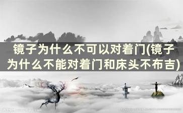 镜子为什么不可以对着门(镜子为什么不能对着门和床头不布吉)