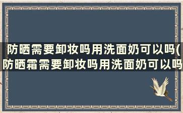 防晒需要卸妆吗用洗面奶可以吗(防晒霜需要卸妆吗用洗面奶可以吗)