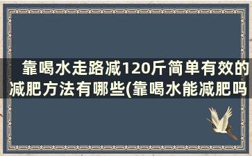 靠喝水走路减120斤简单有效的减肥方法有哪些(靠喝水能减肥吗)