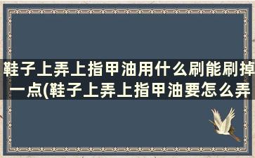 鞋子上弄上指甲油用什么刷能刷掉一点(鞋子上弄上指甲油要怎么弄掉)