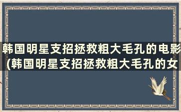 韩国明星支招拯救粗大毛孔的电影(韩国明星支招拯救粗大毛孔的女人)