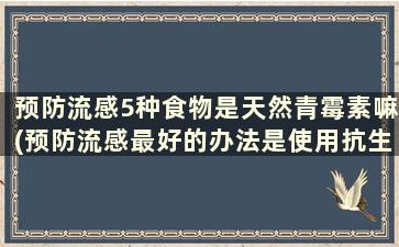 预防流感5种食物是天然青霉素嘛(预防流感最好的办法是使用抗生素对还是错)