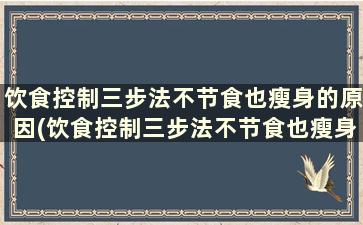 饮食控制三步法不节食也瘦身的原因(饮食控制三步法不节食也瘦身不胖)