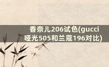 香奈儿206试色(gucci哑光505和兰蔻196对比)