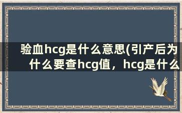 验血hcg是什么意思(引产后为什么要查hcg值，hcg是什么啊)